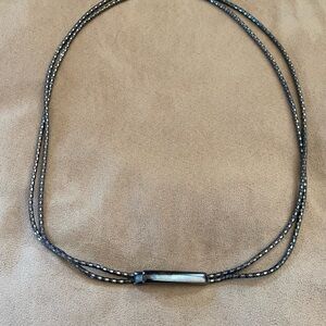 Multi-Strand Black and Silver Statement Belt